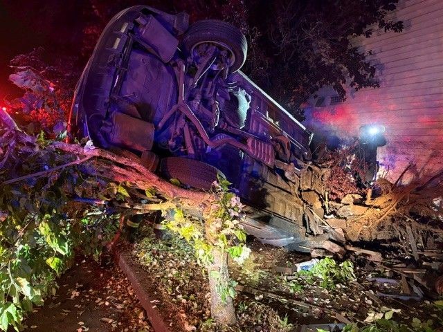 A single occupant was ejected during a rollover near SE 20th Street, triggering a natural gas leak controlled by Vancouver Fire.