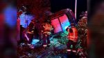 A single occupant was ejected during a rollover near SE 20th Street, triggering a natural gas leak controlled by Vancouver Fire.