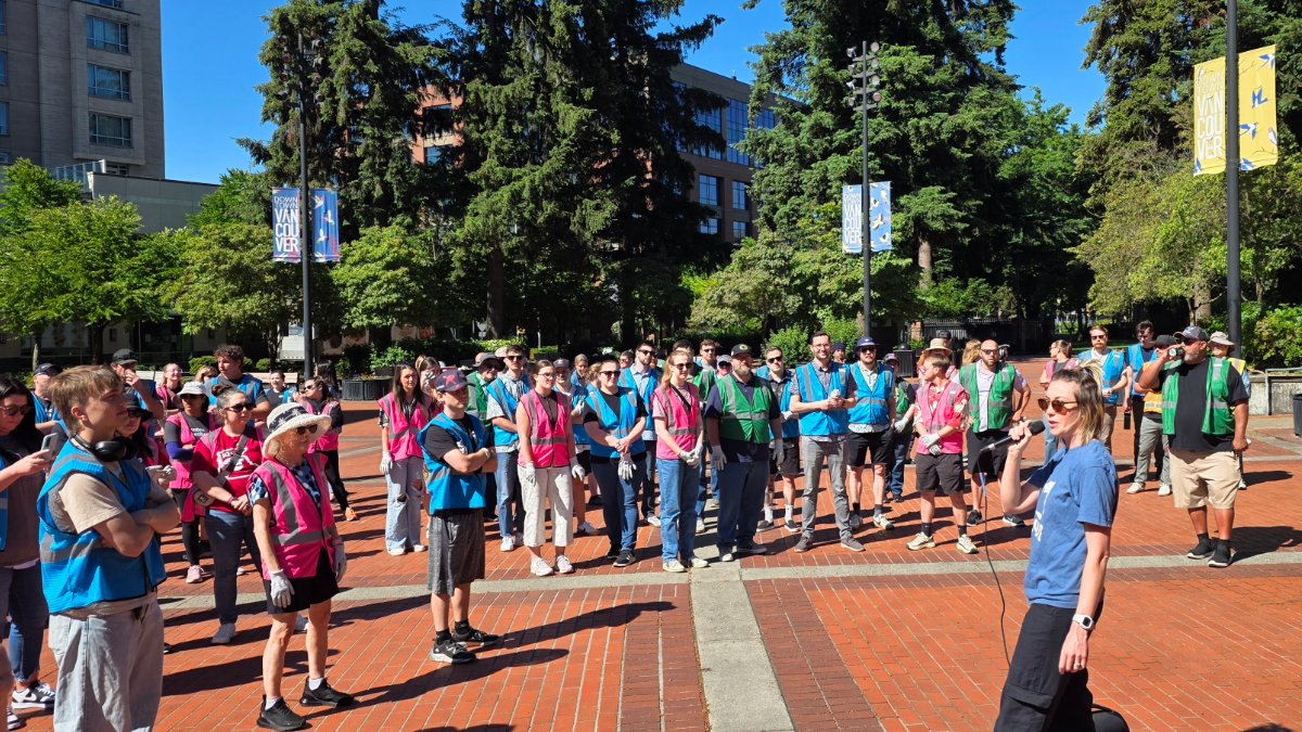 SOLVE's Pick It Up, Vancouver drew roughly 100 volunteers to Esther Short Park to clear litter from downtown streets.