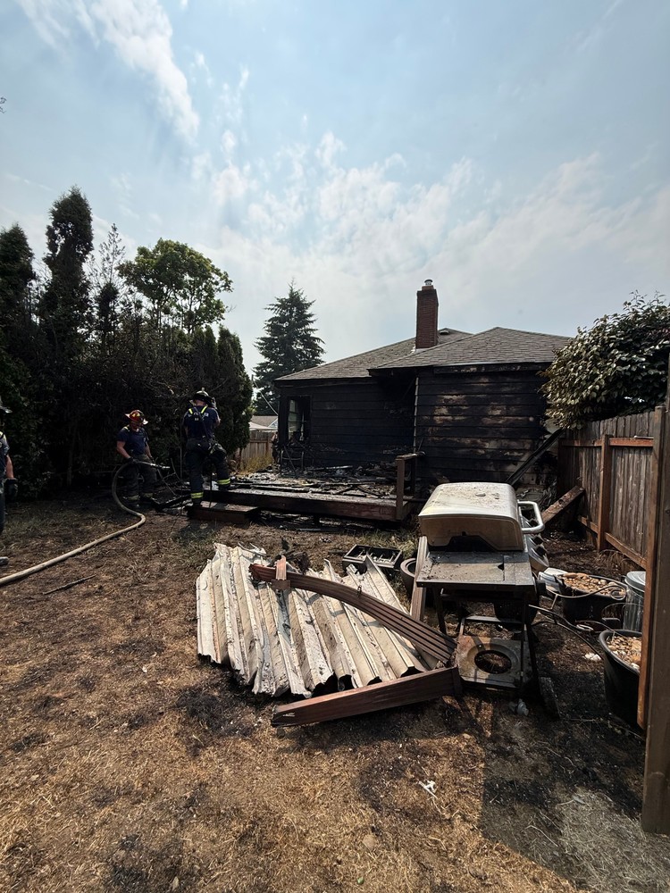 A family was displaced after Vancouver Fire battled a working blaze at 815 E. 32nd St. Wednesday afternoon.