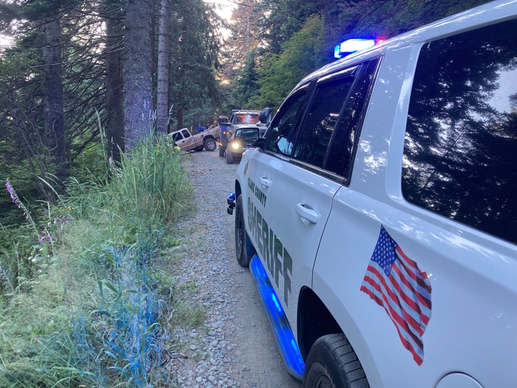 A man died after his Toyota Tacoma left a gravel road, struck a stump, and rolled down an embankment in Yacolt Burn State Forest.