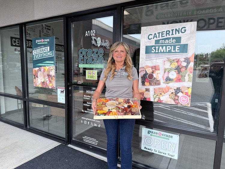 Tracie Jellison, a retired banking professional, owns the 1,200-square-foot Graze Craze at Salmon Creek Center.