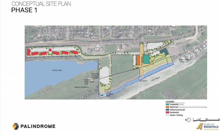 Current conceptual site plan for Phase 1 of development.
