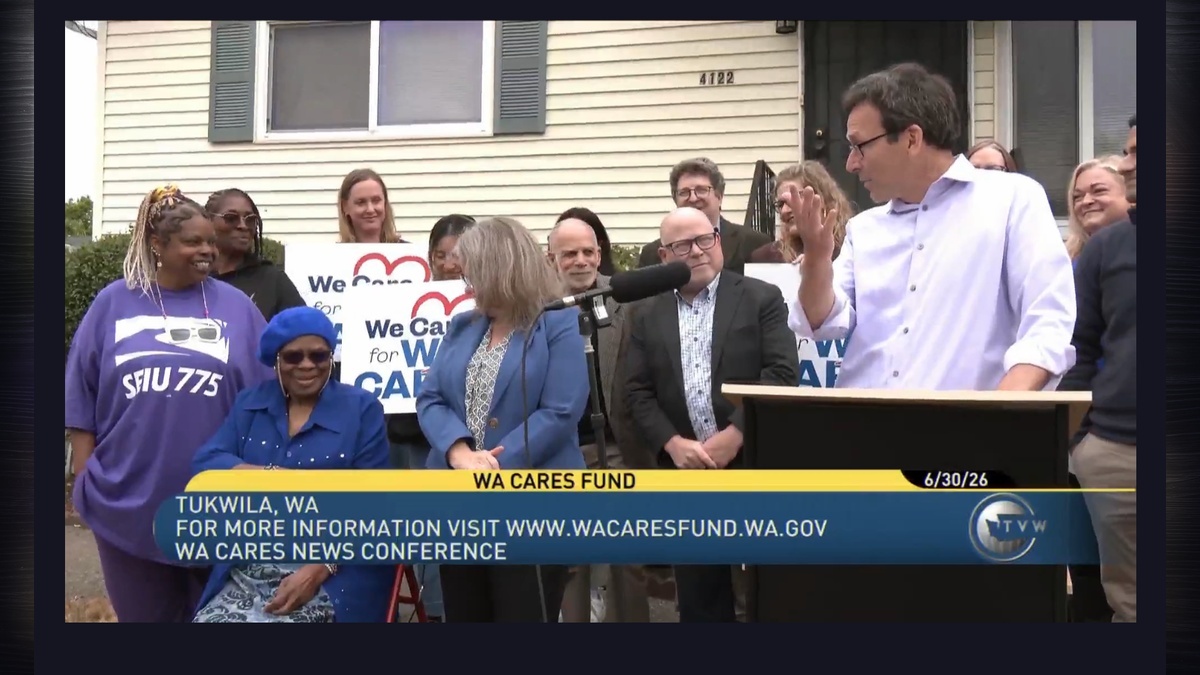 Gov. Ferguson showcased a caregiving arrangement at the WA Cares launch that the program had not paid for a single day of.